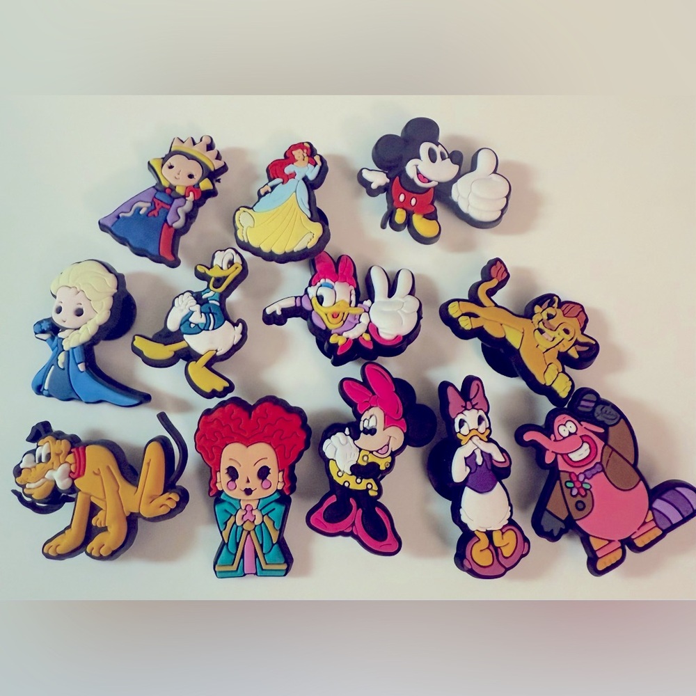 12 Disney Themed Croc Charms Jibbit Shoe Charm Disney Croc Charms